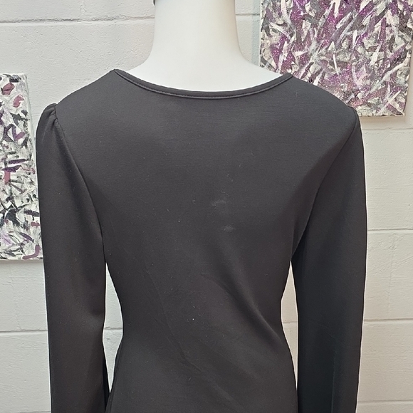 Chic Black Long Sleeve Dress - Picture 7 of 11